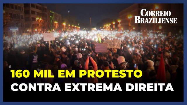 Protesto contra a extrema direita reúne 160 mil pessoas em Berlim