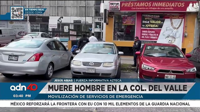 Hombre de 75 años pierde la vida en calles de la colonia Del Valle en la alcaldía Benito Juárez