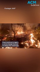 Crews battle to protect properties as fires rage