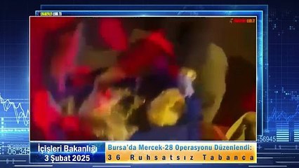 Bursa’da Mercek-28 Operasyonu Düzenlendi: 36 Ruhsatsız Tabanca