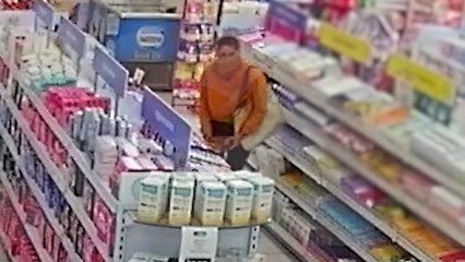 Câmera registra furto de medicamentos em farmácia na Avenida Carlos Gomes