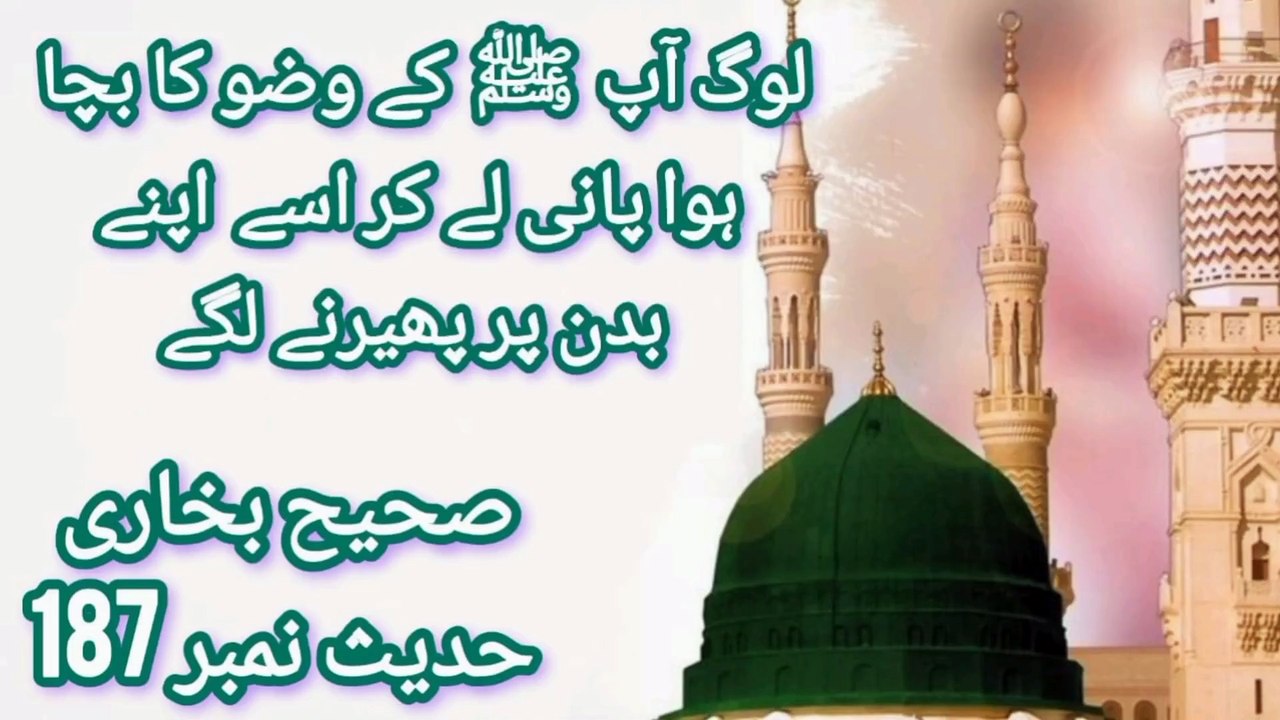 Sahih Bukhari Hadees No 187 Usse Apne Badan Pai Pherne lage