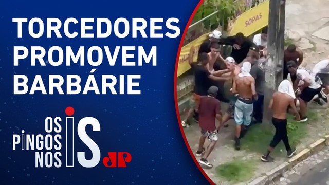Cena de guerra: Torcidas organizadas promovem briga generalizada em Recife