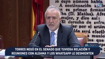 Torres negó en el Senado que tuviera relación y reuniones con Aldama y los WhatsApp le desmienten