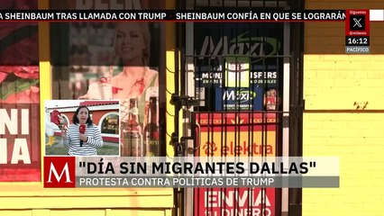 Protestan contra políticas de Trump en Dallas