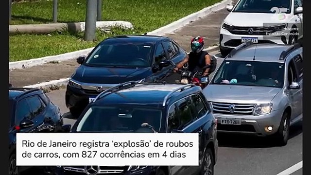 Rio de Janeiro registra ‘explosão’ de roubos de carros, com 827 ocorrências em 4 dias