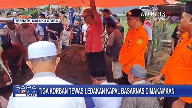Ledakan Kapal Basarnas di Maluku Utara, 3 Korban Meninggal Dimakamkan