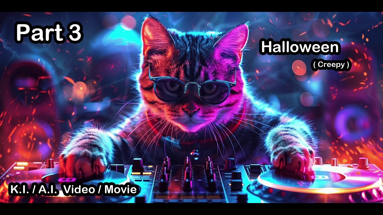 AI Cat to Halloween Funny Cats Movie A.I. / K.I. Part 3