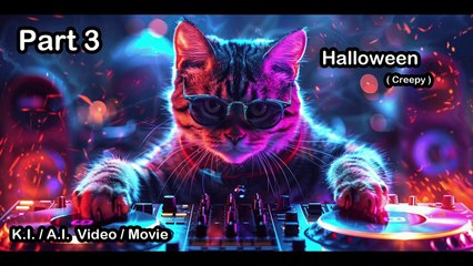 AI Cat to Halloween Funny Cats Movie A.I. / K.I. Part 3