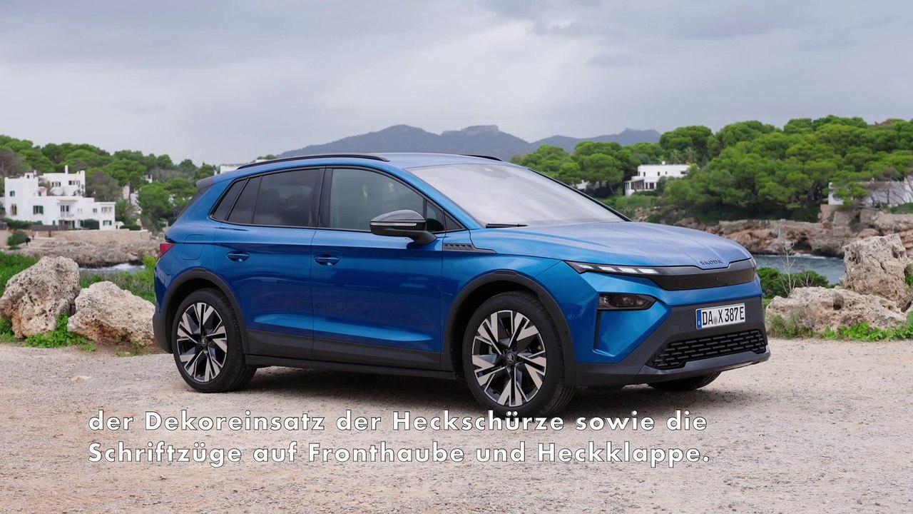 Der neue Škoda Elroq Sportline - Exterieur trägt die typischen schwarzen Sportline-Details