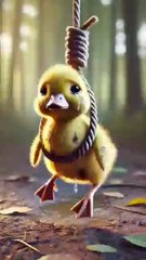 The duckling is in danger and his friends come to his rescue🐥