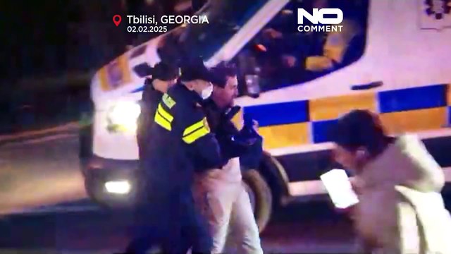 Dois líderes da oposição detidos na Geórgia durante manifestação anti-governamental