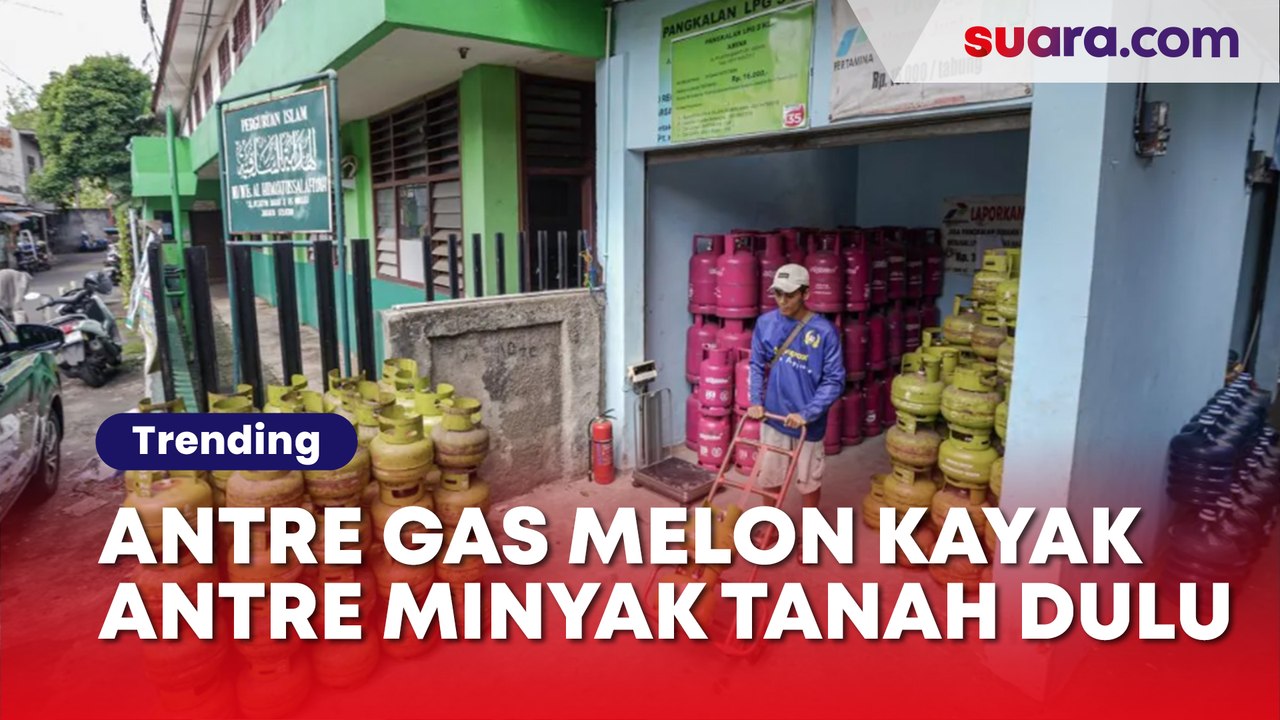 Viral! Antre Gas Melon Panjangnya Kayak Antre Minyak Tanah Zaman Dulu, Netizen +62 Nostalgia