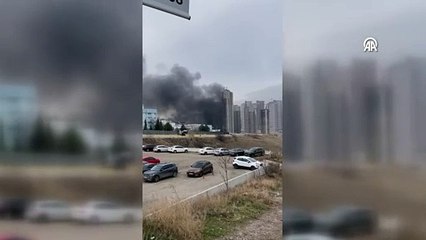 Ankara'da inşaat alanında yangın çıktı