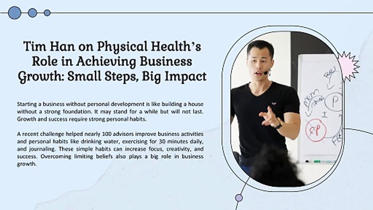 Tim Han on Physical Health’s Role in Achieving Business Growth: Small Steps, Big Impact