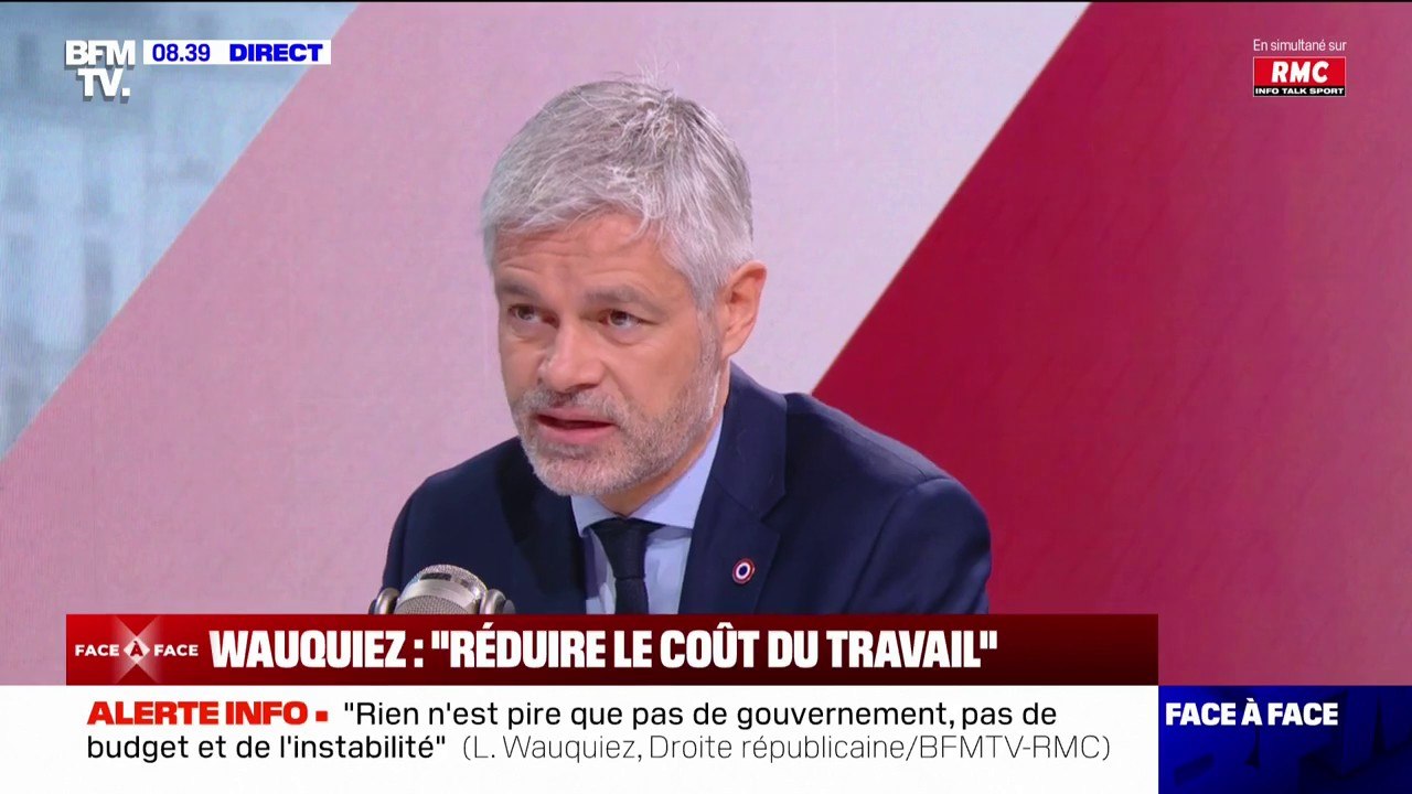 Laurent Wauquiez souhaite "une seule aide sociale unique plafonnée à 70% du Smic"