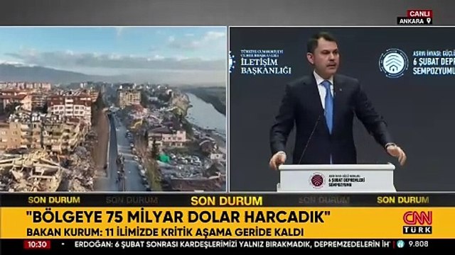 Son Dakika | 6 Şubat Depremleri Sempozyumu... Çevre ve Şehircilik Bakanı Murat Kurum: Deprem Bölgesi İhya Ediliyor