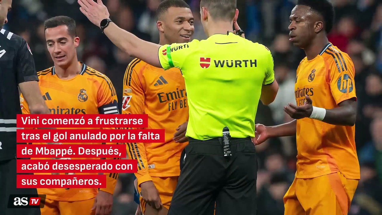 Vinicius, frustradísimo: desesperado con Ancelotti, Ceballos, el árbitro...