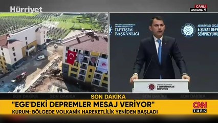 Bakan Kurum'dan Ege'deki depremlere ilişkin açıklama