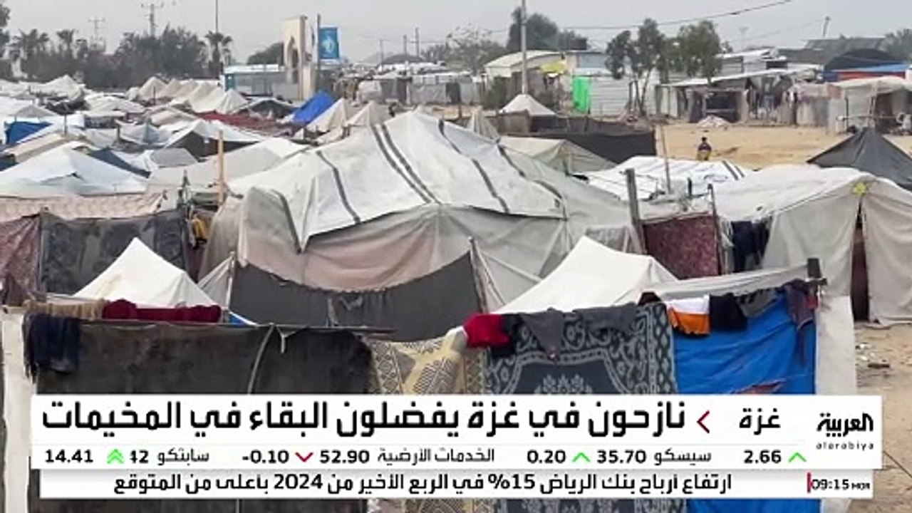 نازحون جنوب غزة يرفضون العودة للشمال لأن منازلهم مدمرة وعدم توافر مقومات الحياة