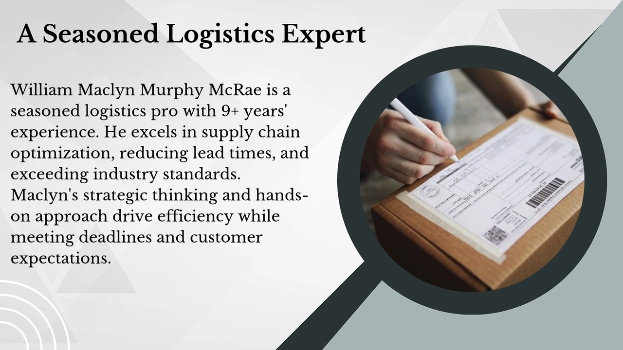 William Maclyn Murphy McRae - A Dedicated Problem Solver