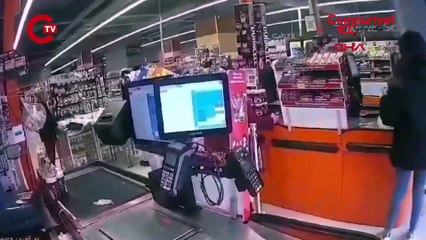 İşten çıkarılan market çalışanı, ortalığı birbirine kattı