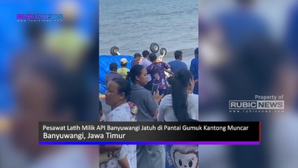Pesawat Latih Milik API Banyuwangi Jatuh di Pantai Gumuk Kantong Muncar, Seperti Ini Kondisi Penumpangnya