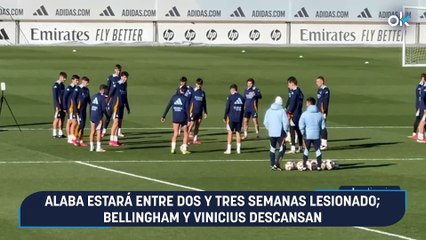 Alaba estará entre dos y tres semanas lesionado; Bellingham y Vinicius descansan