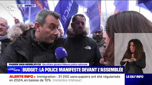 Notre principale revendication est l'augmentation du budget 2025 : Des policiers manifestent devant l'Assemblée à l'appel du syndicat Alliance police nationale