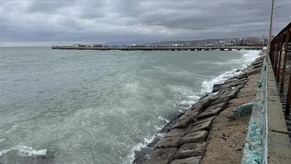 Tekirdağ'da deniz ulaşımına şiddetli poyraz engeli