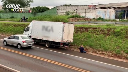 Batida traseira é registrada na BR 277 em Cascavel