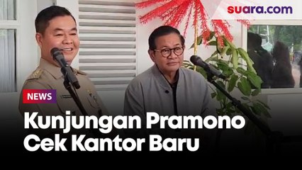Pramono Datang Makan Siang dan Cek Kantor Baru, Balai Kota DKI Langsung Dipasang Ornamen Serba Merah