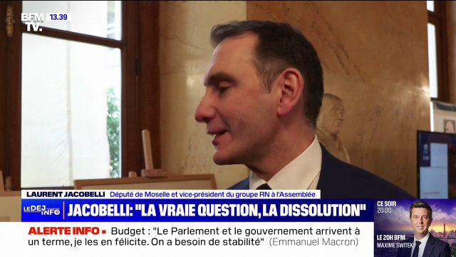 Motion de censure: La vraie question, c'est la dissolution , estime Laurent Jacobelli (RN)