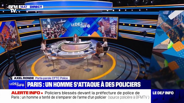 Policiers blessés à Paris: l'homme qui a tenté de s'en prendre à un des fonctionnaires a été interpellé