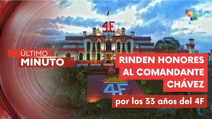 Rinden honores al Comandante Chávez por los 33 años del 4F