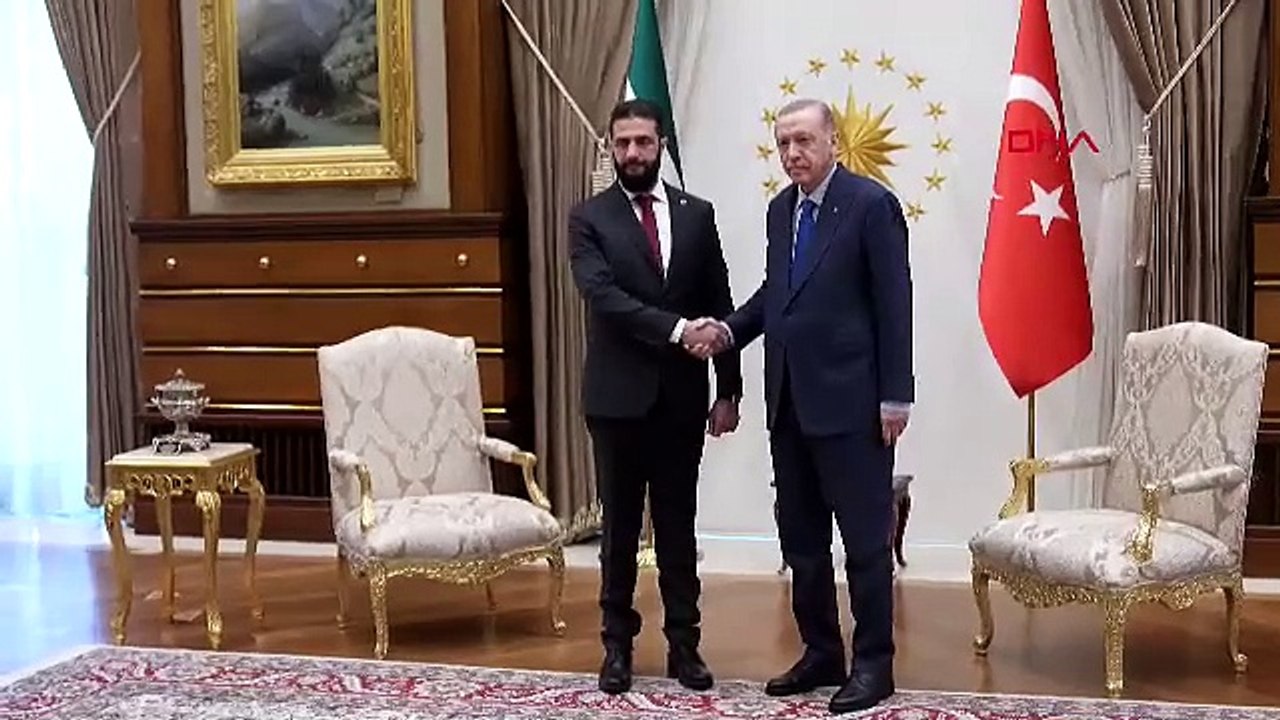 Erdoğan ile Ahmed Şara bir araya geldi