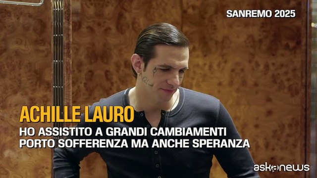 Sanremo, Achille Lauro: porto sofferenza ma anche speranza