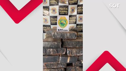 BPFRON e PF apreendem 838 kg de maconha e prendem um em Altônia