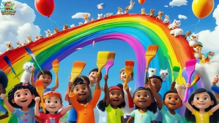 ABC Rainbow Song 🌈 |  Kids Songs & Fun Cartoons | Colors Songs & Nursery Rhymes | nicksoniccartoon