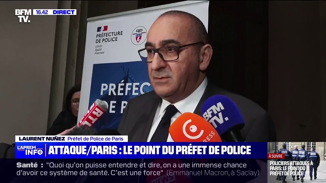 "L'individu a été immédiatement interpellé": Laurent Nuñez fait le point après une attaque contre des forces de l'ordre devant la préfecture de police de Paris