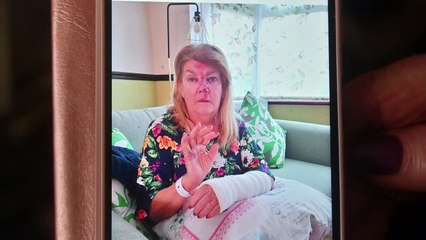 A lady who fell on a council path with a slab lifted by tree roots calls for policy change.