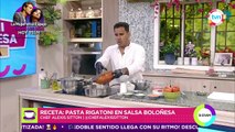 Receta: Pasta rigatoni en salsa boloñesa