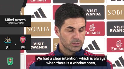 Arteta disappointed with Arsenal's January transfer business