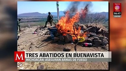 Militares abaten a tres presuntos criminales tras enfrentamiento a tiros en Buenavista, Michoacán