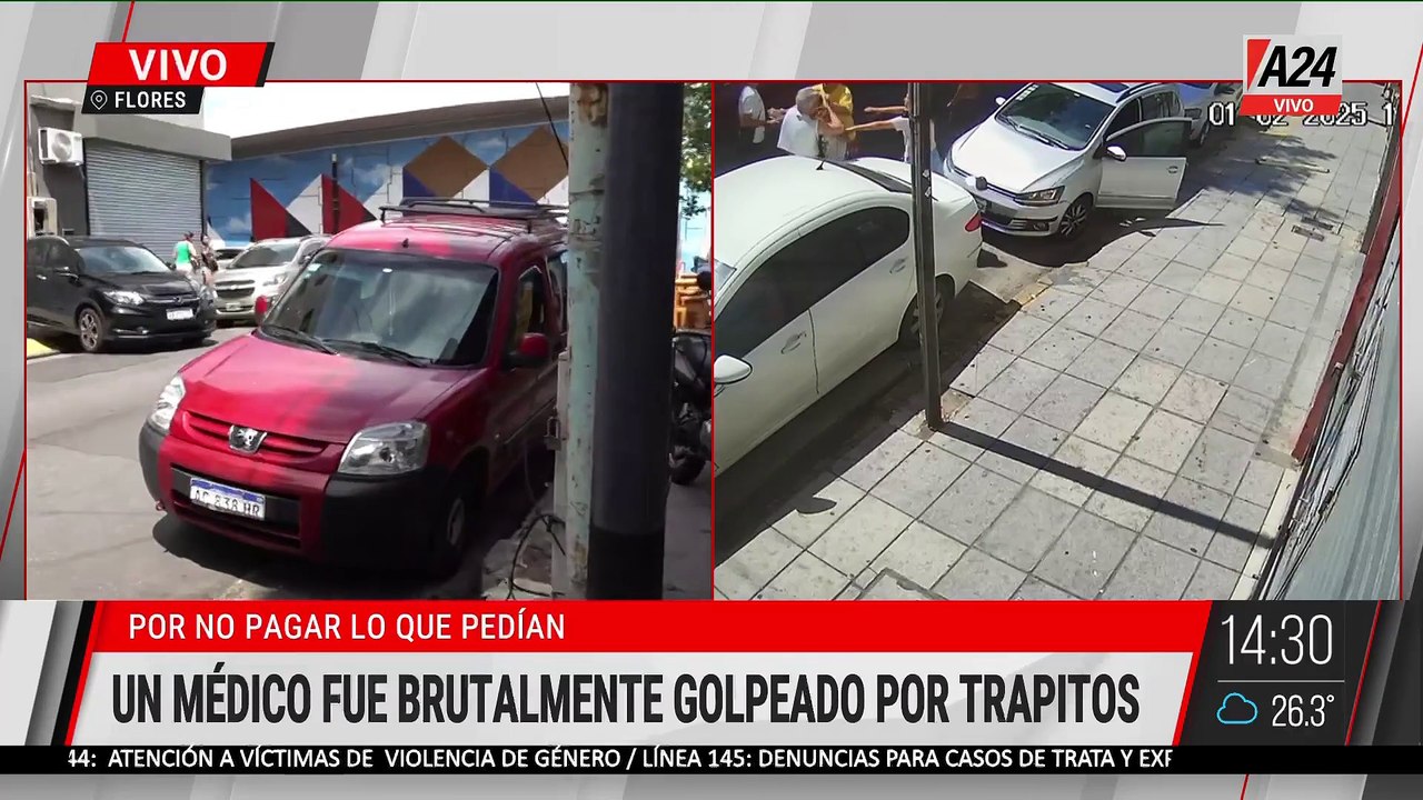 🚨 VIOLENCIA EN FLORES: UN "TRAPITO" ATACÓ A UN MÉDICO QUE NO QUISO PAGAR