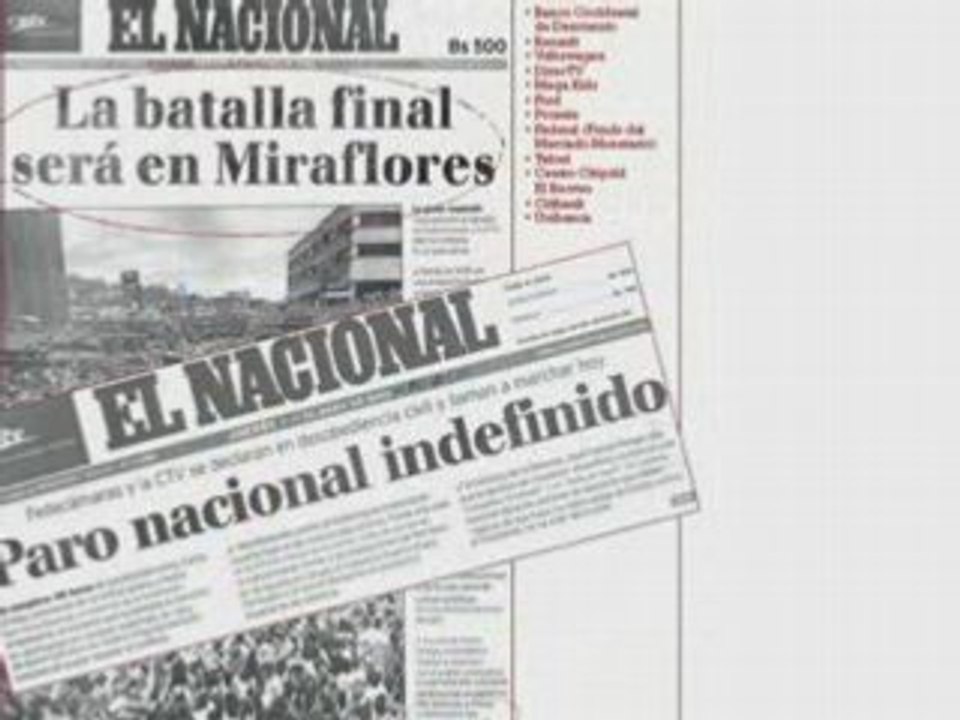 "El Nacional" alienta la violencia en Venezuela