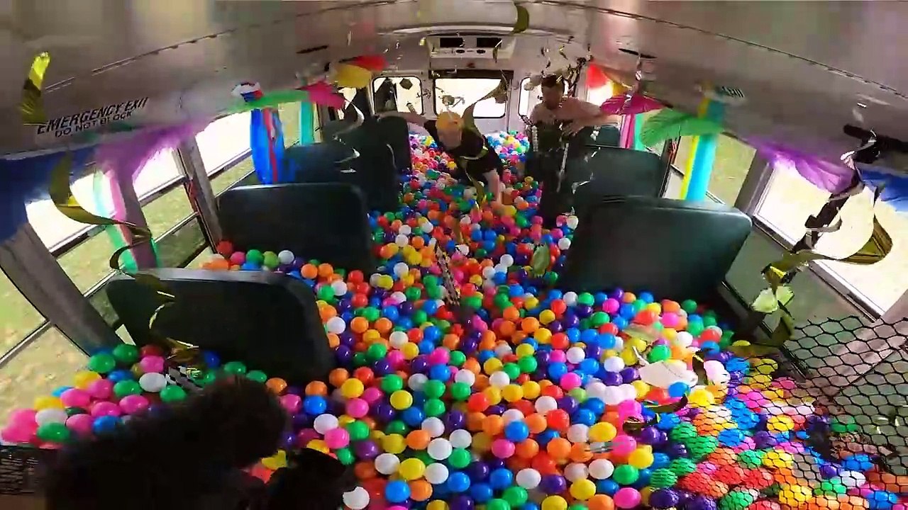 Filling My School Bus With Ball Pit Balls!