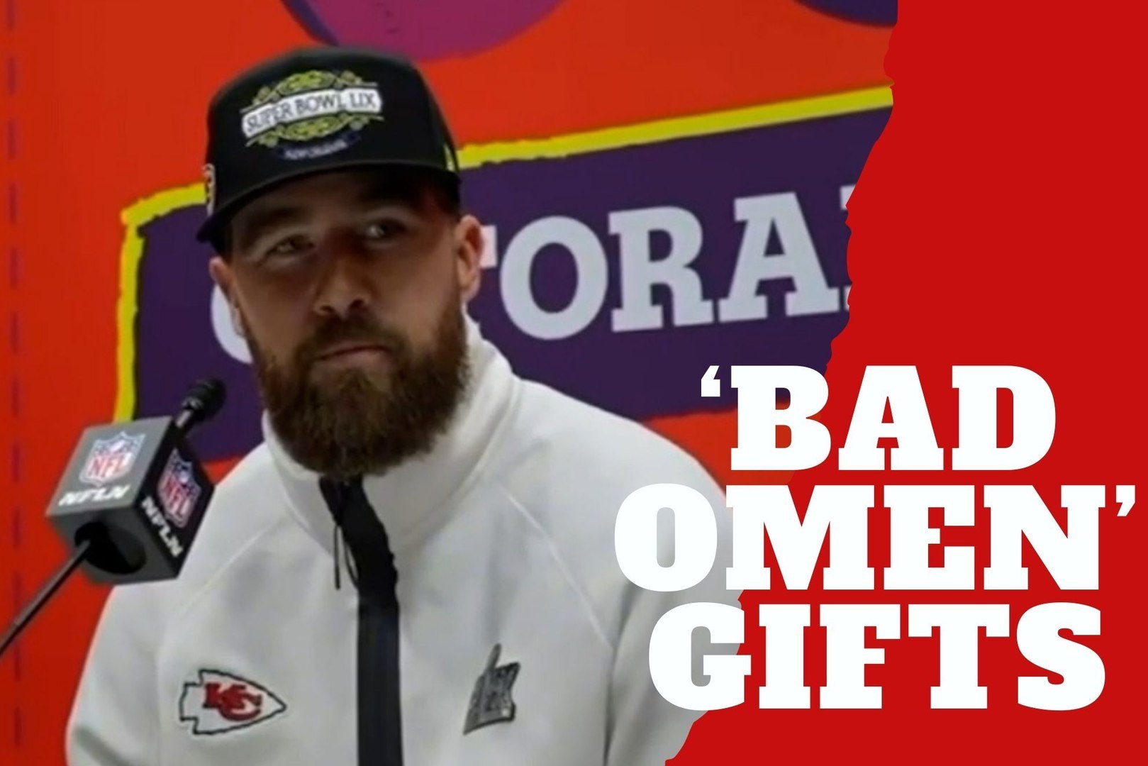 'Bad omen' gifts! Travis Kelce gets a present on Super Bowl LIX Opening Night and fans warn him about it