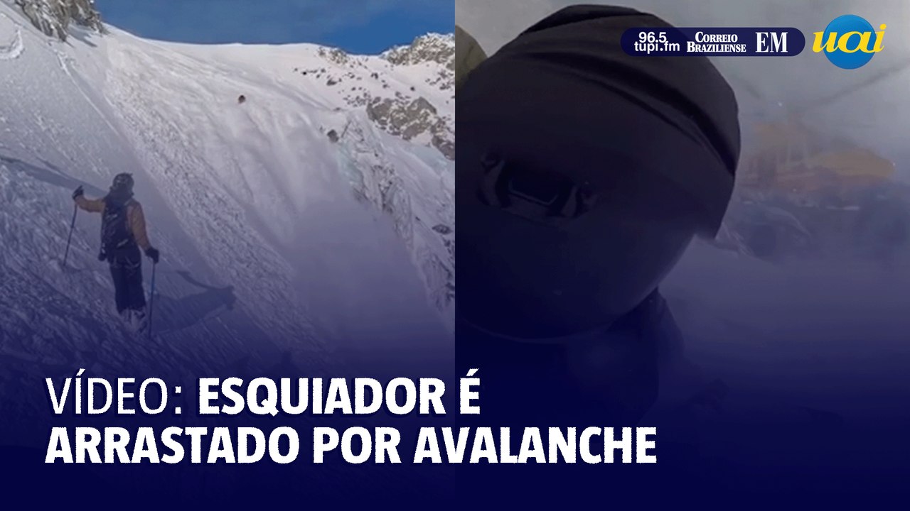 Esquiador é arrastado por avalanche e final surpreende - Vídeo Dailymotion