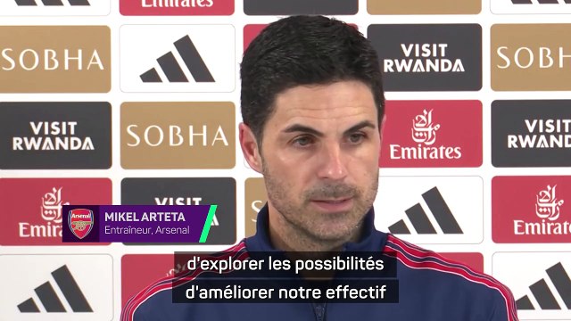 Arteta déçu de ne pas avoir recruter lors de ce mercato hivernal